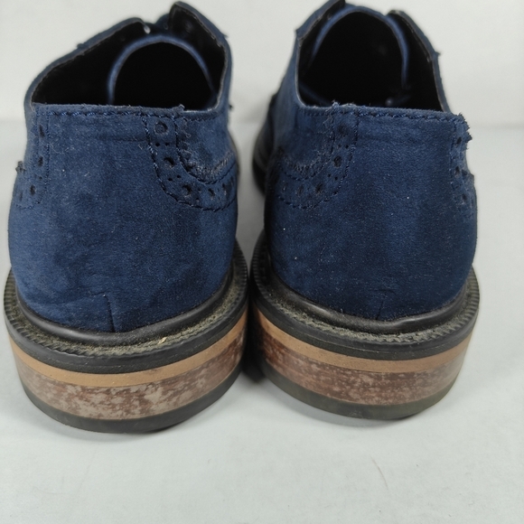 Bourgeois Boheme Vegan Blue Suede Leather Oxfords Lace Up Men\'s Shoes Size 8 main image 5